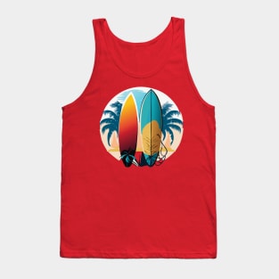 retro surfing art Tank Top